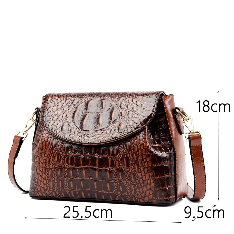 Sac Bandoulière Cuir Crocodile Marcella