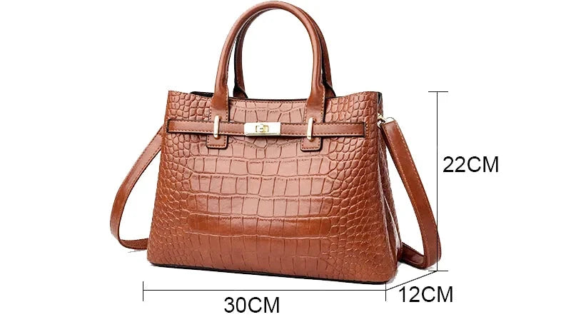 Sac bandoulière cuir crocodile Benedetta