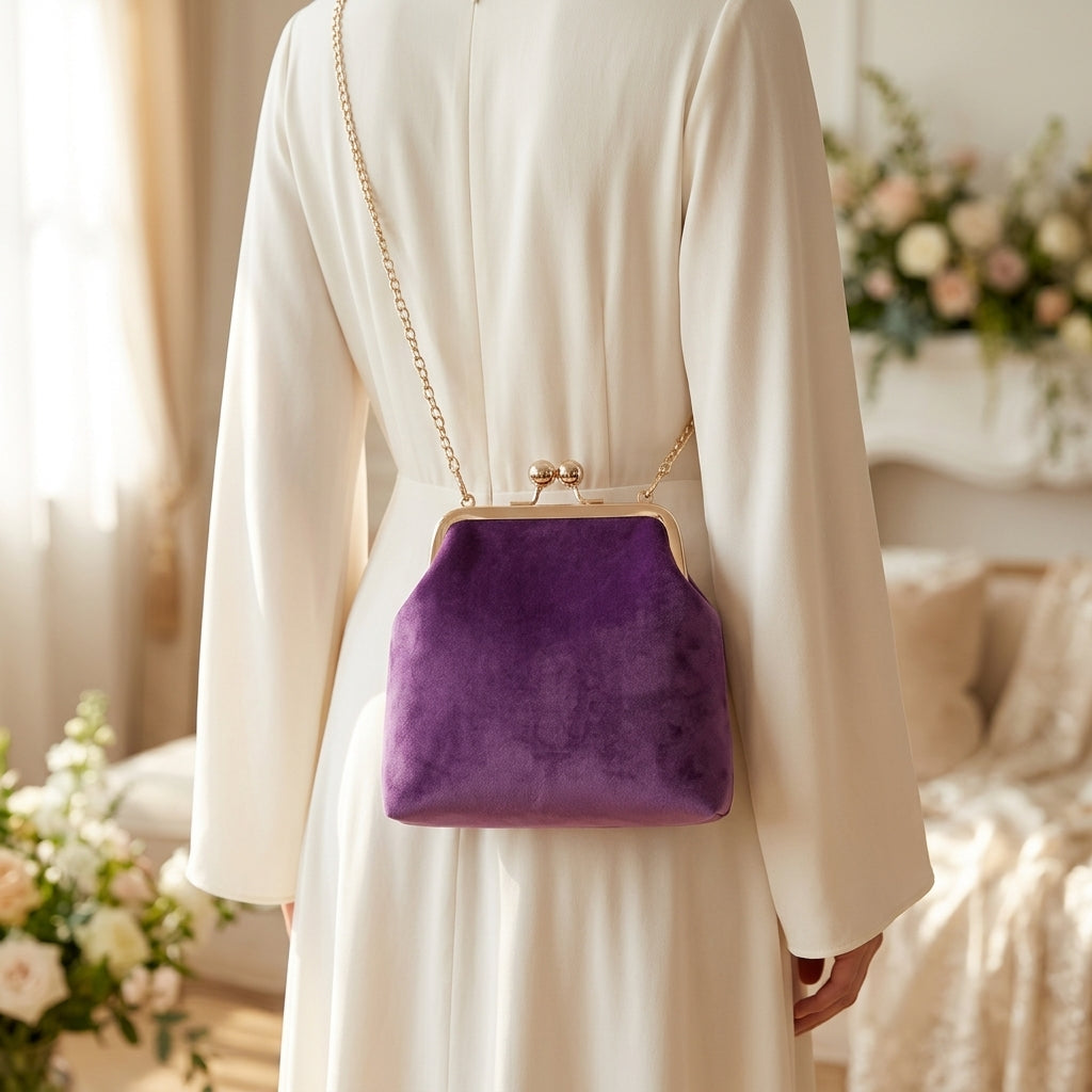 Sac Bandoulière Velours Ottilia Rétro