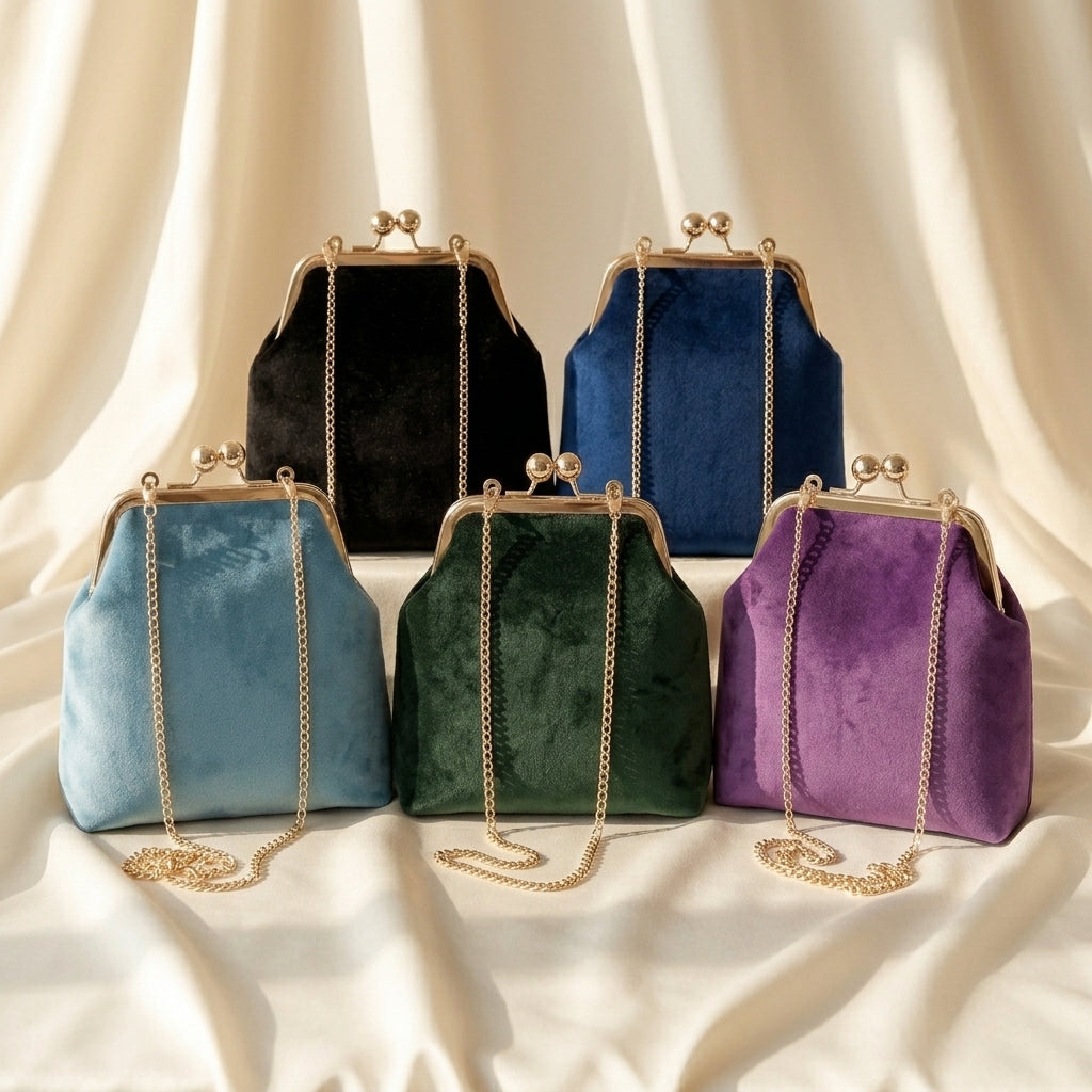 Sac Bandoulière Velours Ottilia Rétro