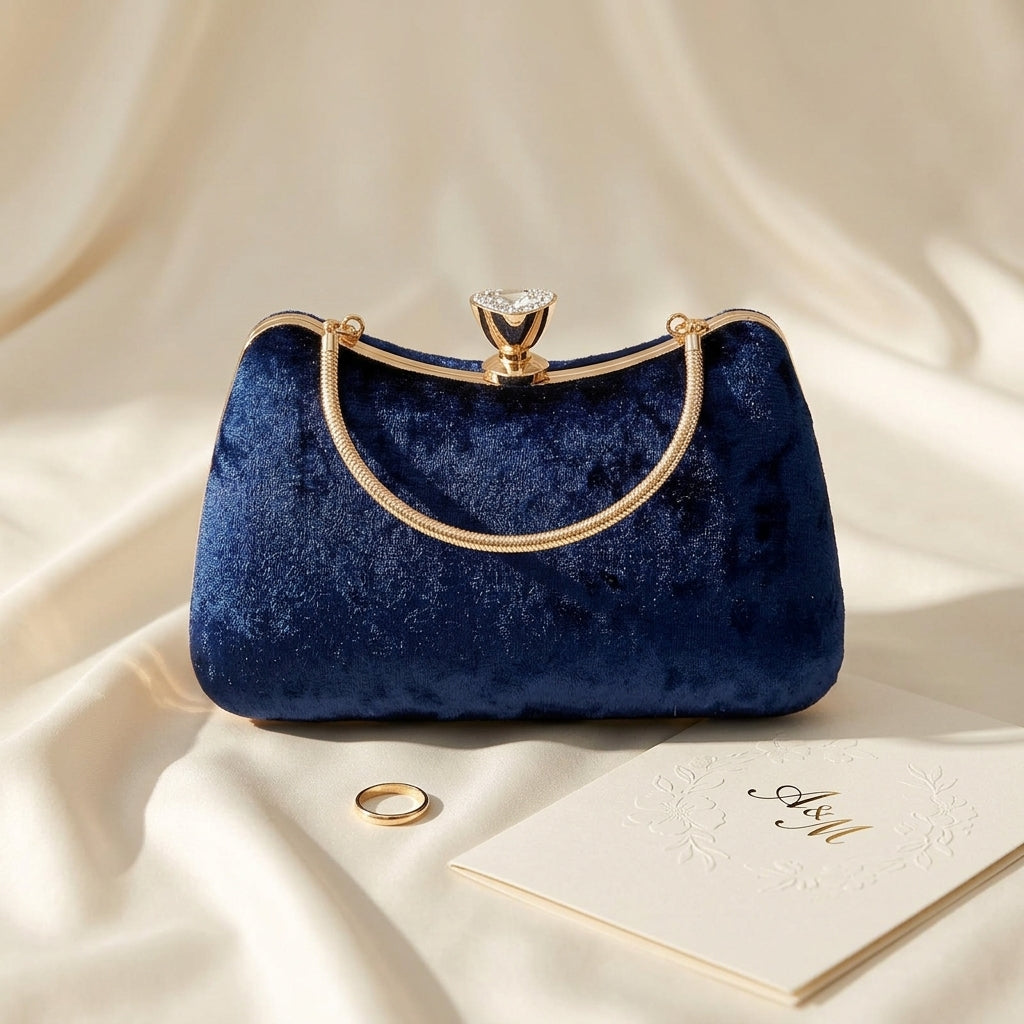 Sac Rachele Pochette Soirée Effet Daim