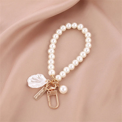 Charm Sac Perles Métal Doré