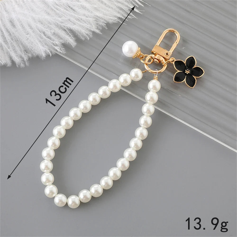 Charm Sac Perles Métal Doré