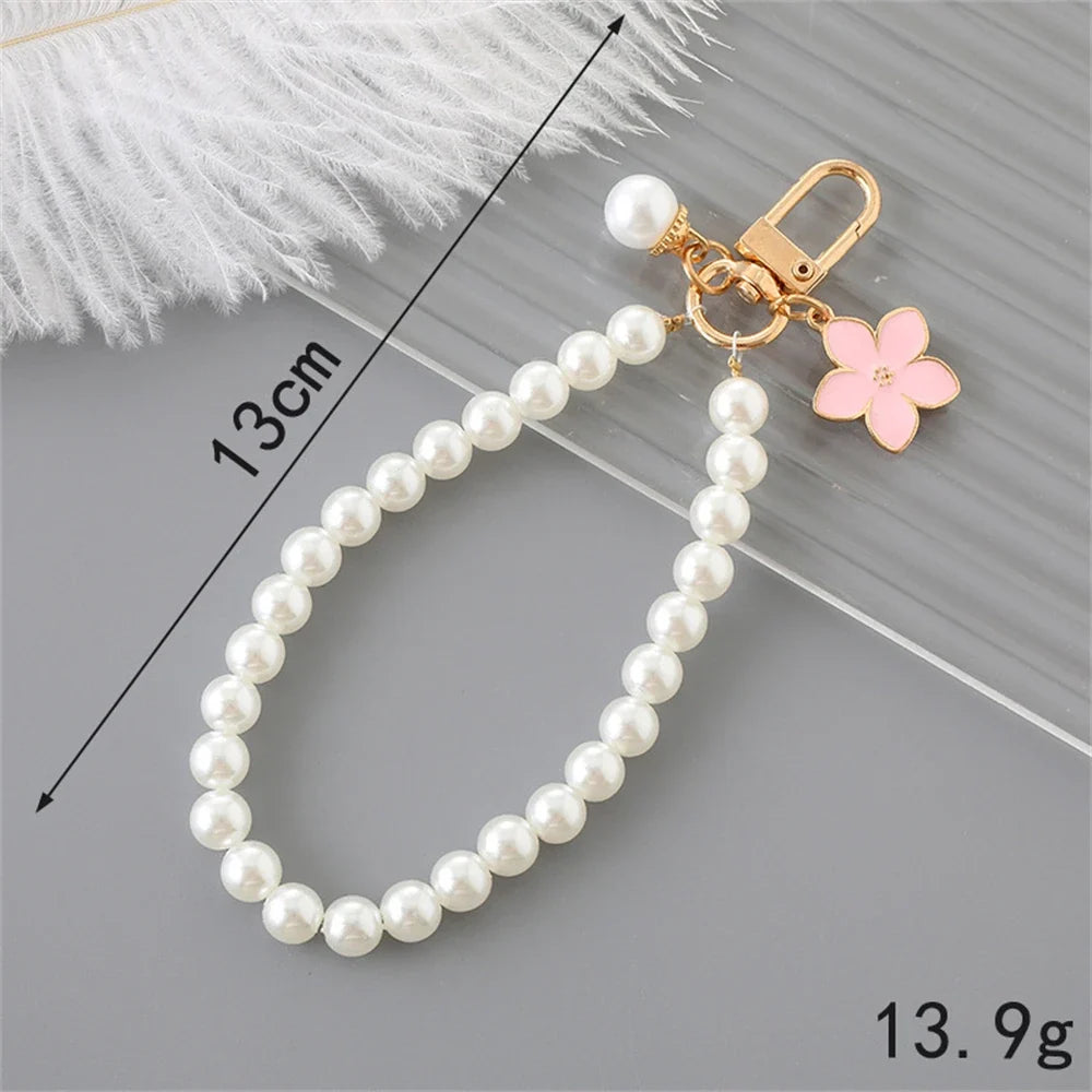 Charm Sac Perles Métal Doré