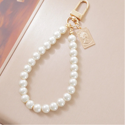 Charm Sac Perles Métal Doré