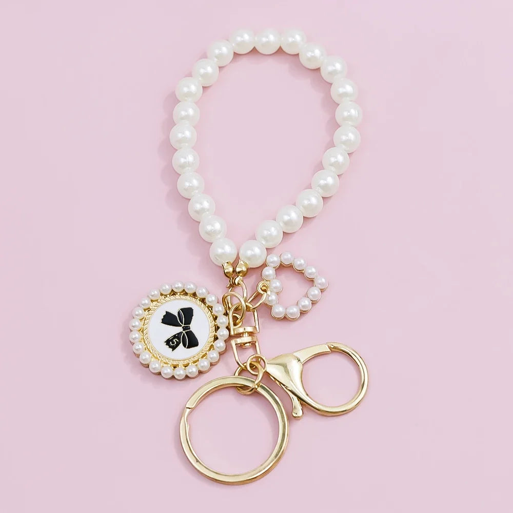 Charm Sac Perles Métal Doré