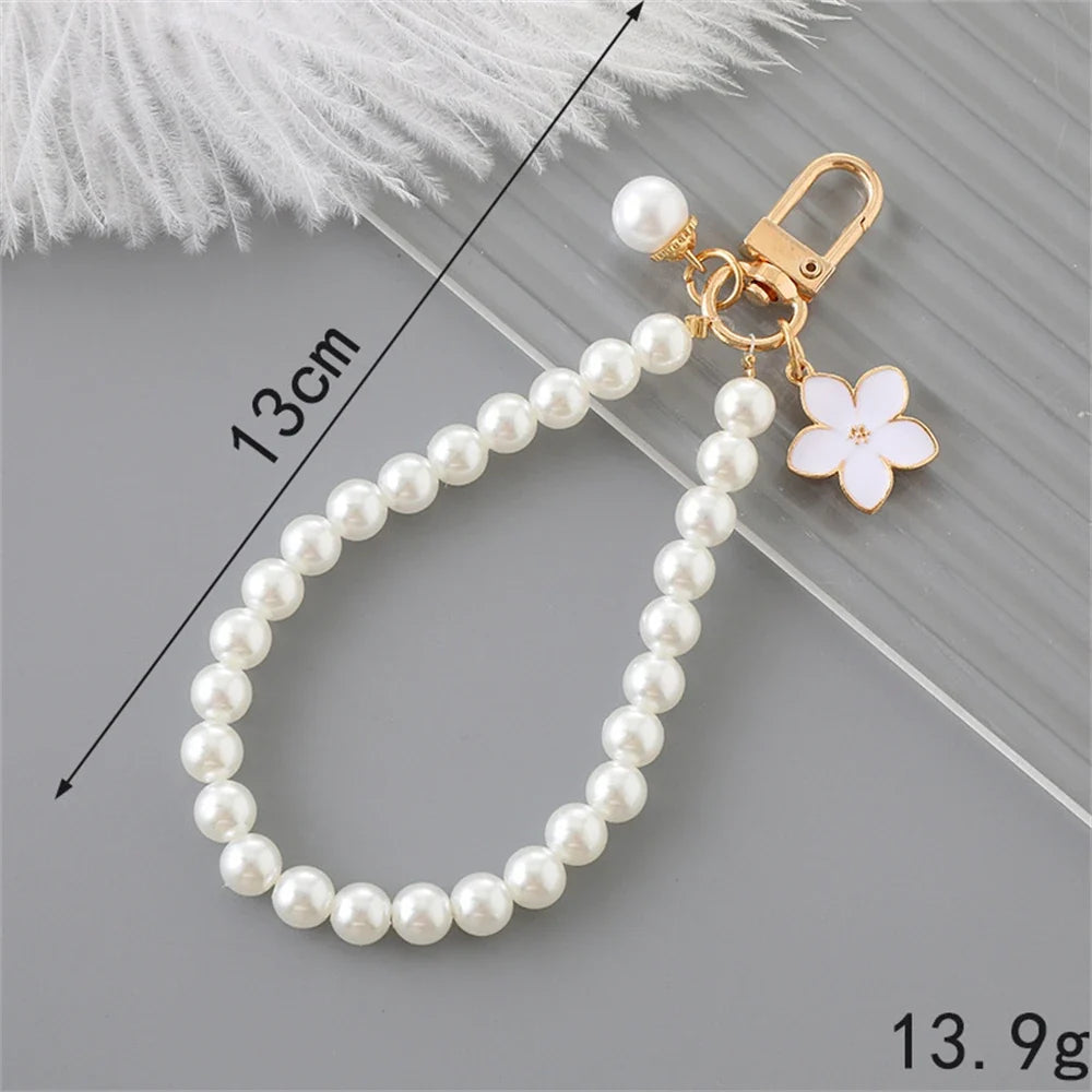 Charm Sac Perles Métal Doré