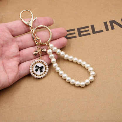 Charm Sac Perles Métal Doré