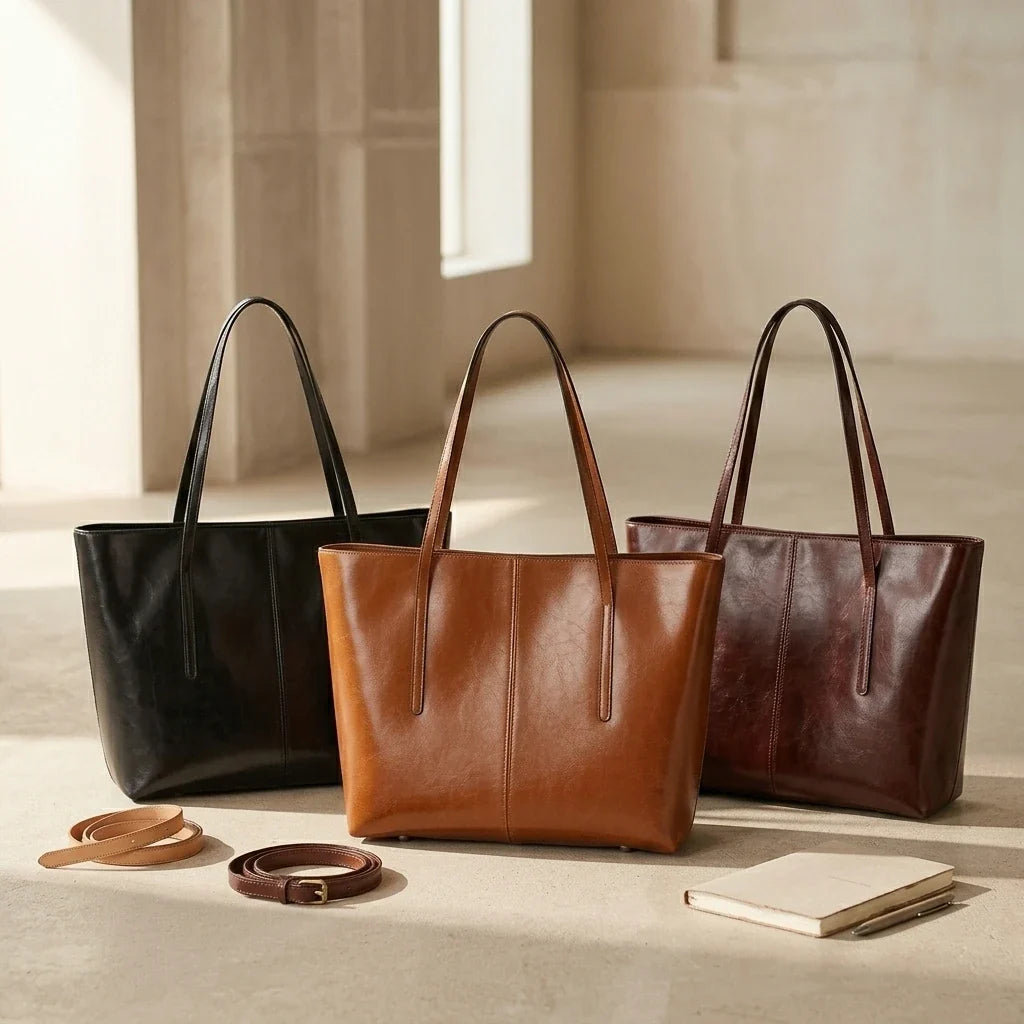 Adriana : Sac Fourre-Tout Cuir Véritable