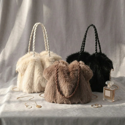 Sac Luna : Sac fourre-tout hivernal en peluche