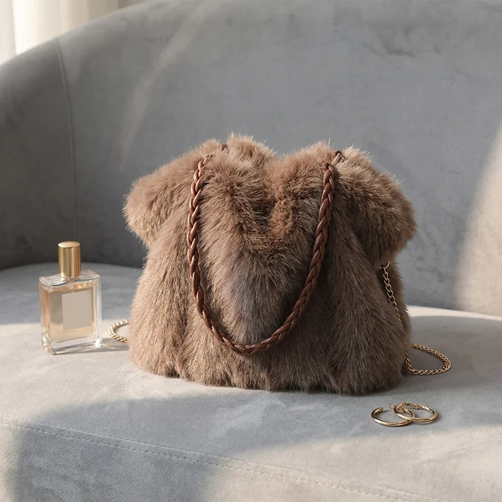 Sac Luna : Sac fourre-tout hivernal en peluche