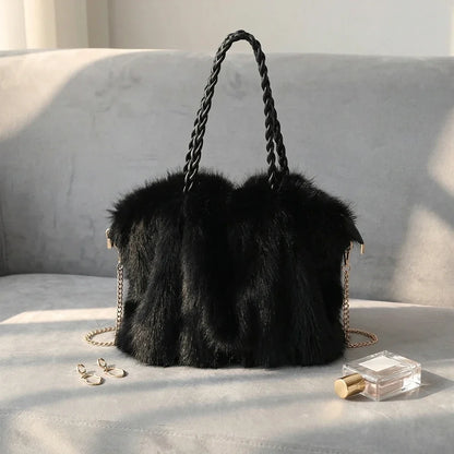 Sac Luna : Sac fourre-tout hivernal en peluche