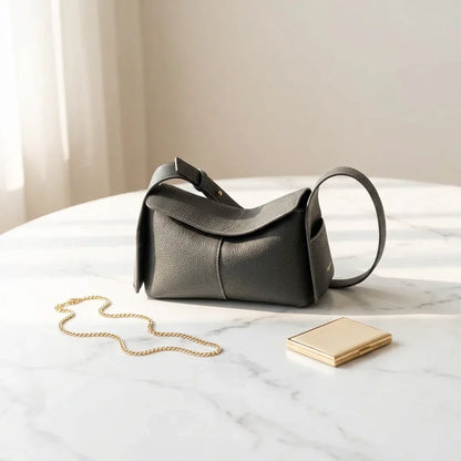 Sac Bandoulière Architectural Lorenza Cuir Souple
