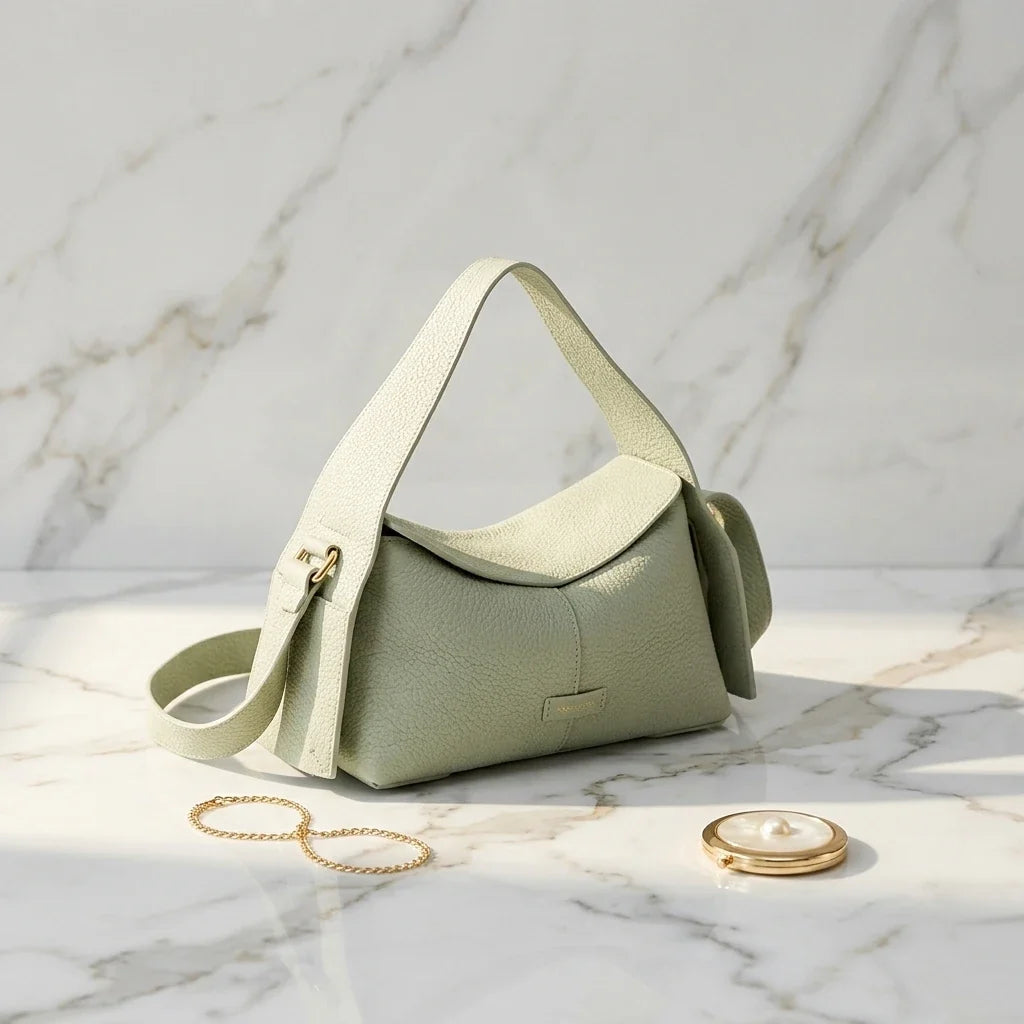 Sac Bandoulière Architectural Lorenza Cuir Souple