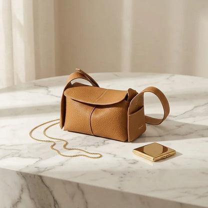Sac Bandoulière Architectural Lorenza Cuir Souple