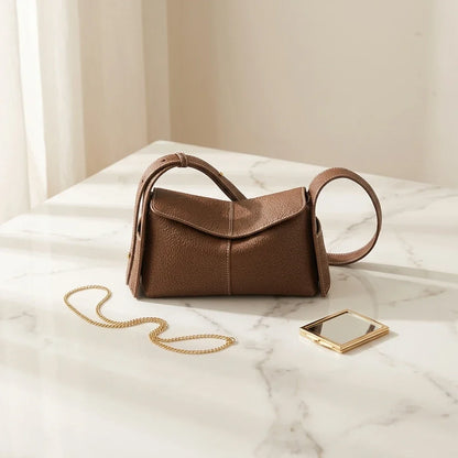 Sac Bandoulière Architectural Lorenza Cuir Souple