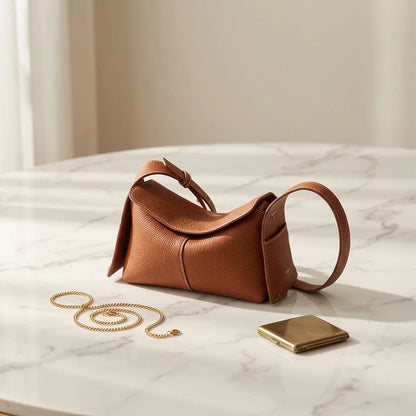 Sac Bandoulière Architectural Lorenza Cuir Souple
