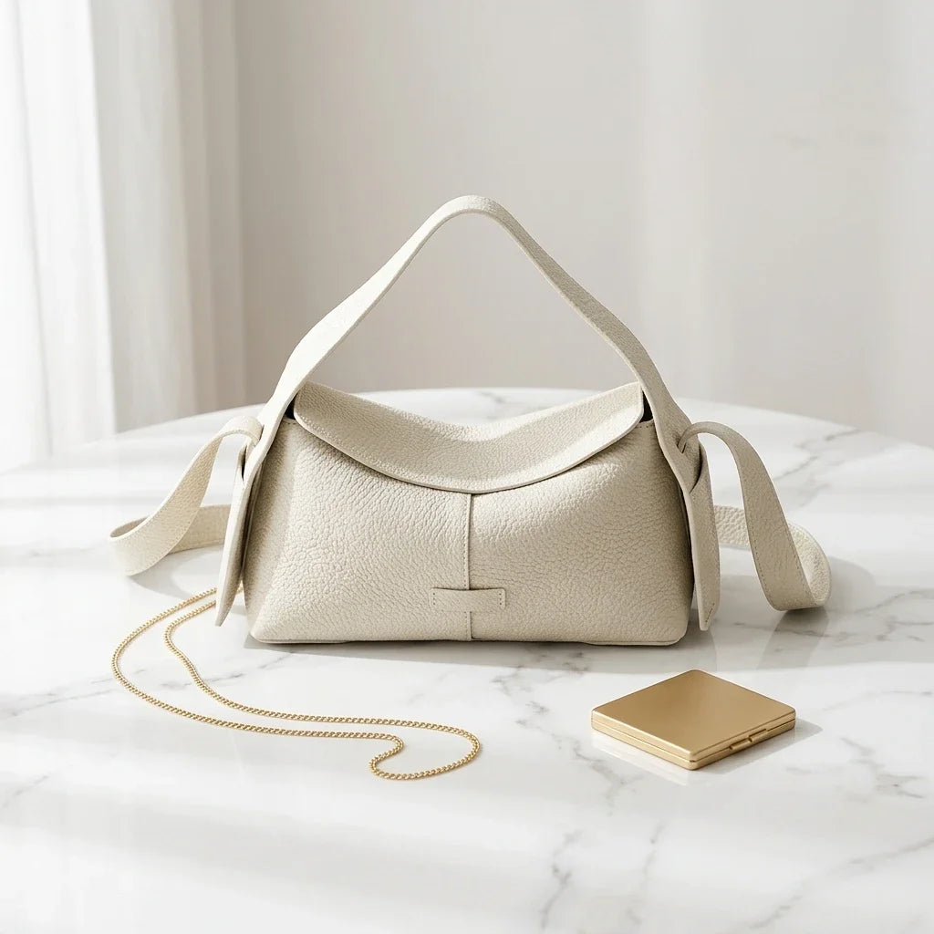 Sac Bandoulière Architectural Lorenza Cuir Souple