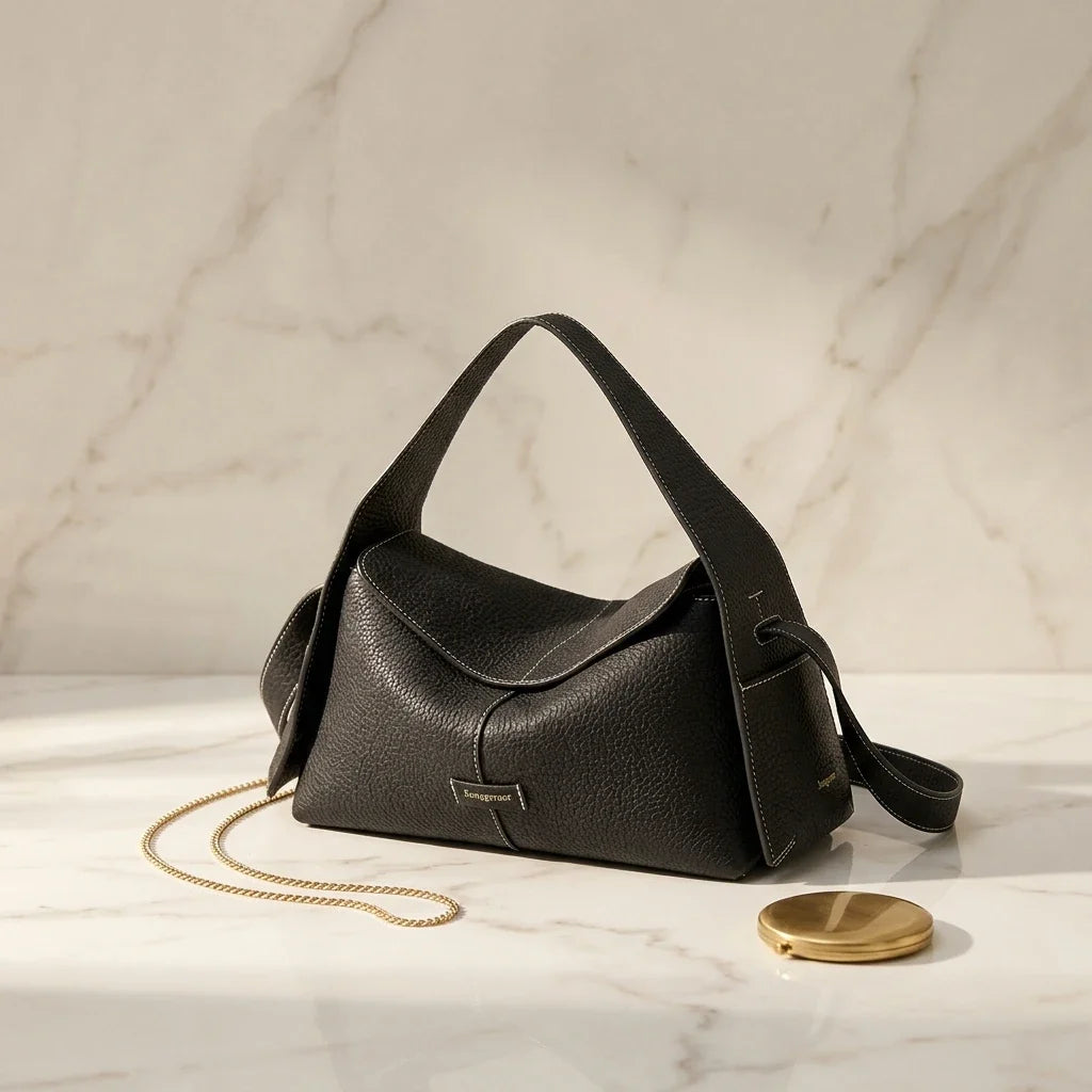 Sac Bandoulière Architectural Lorenza Cuir Souple