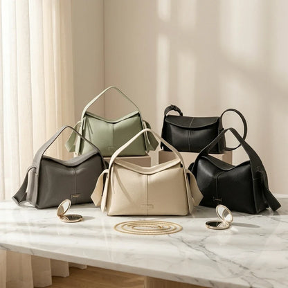 Sac Bandoulière Architectural Lorenza Cuir Souple