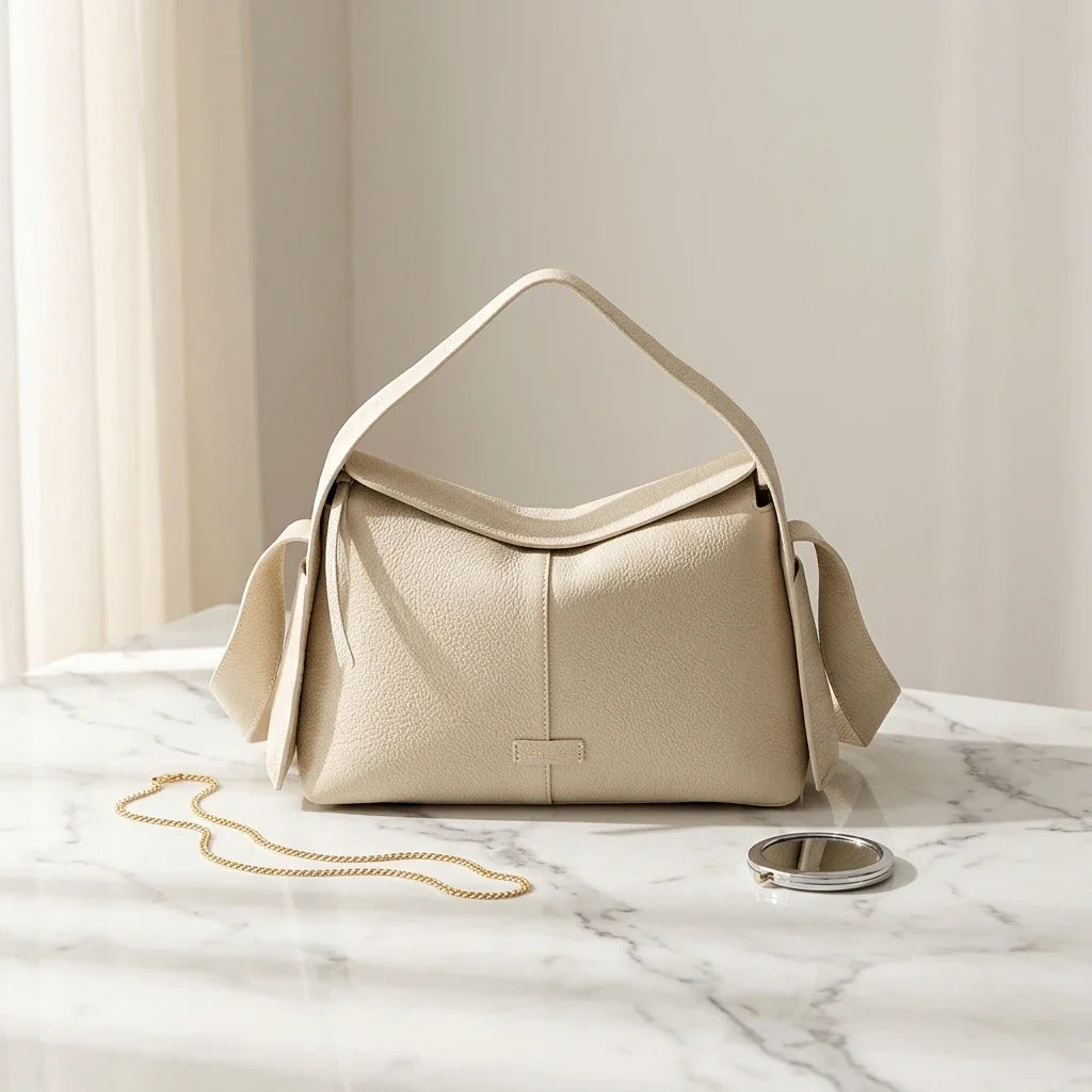 Sac Bandoulière Architectural Lorenza Cuir Souple