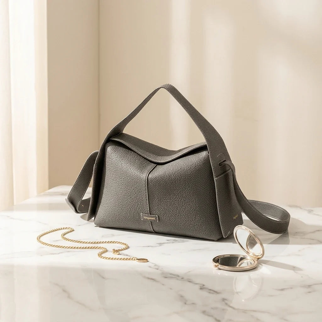 Sac Bandoulière Architectural Lorenza Cuir Souple