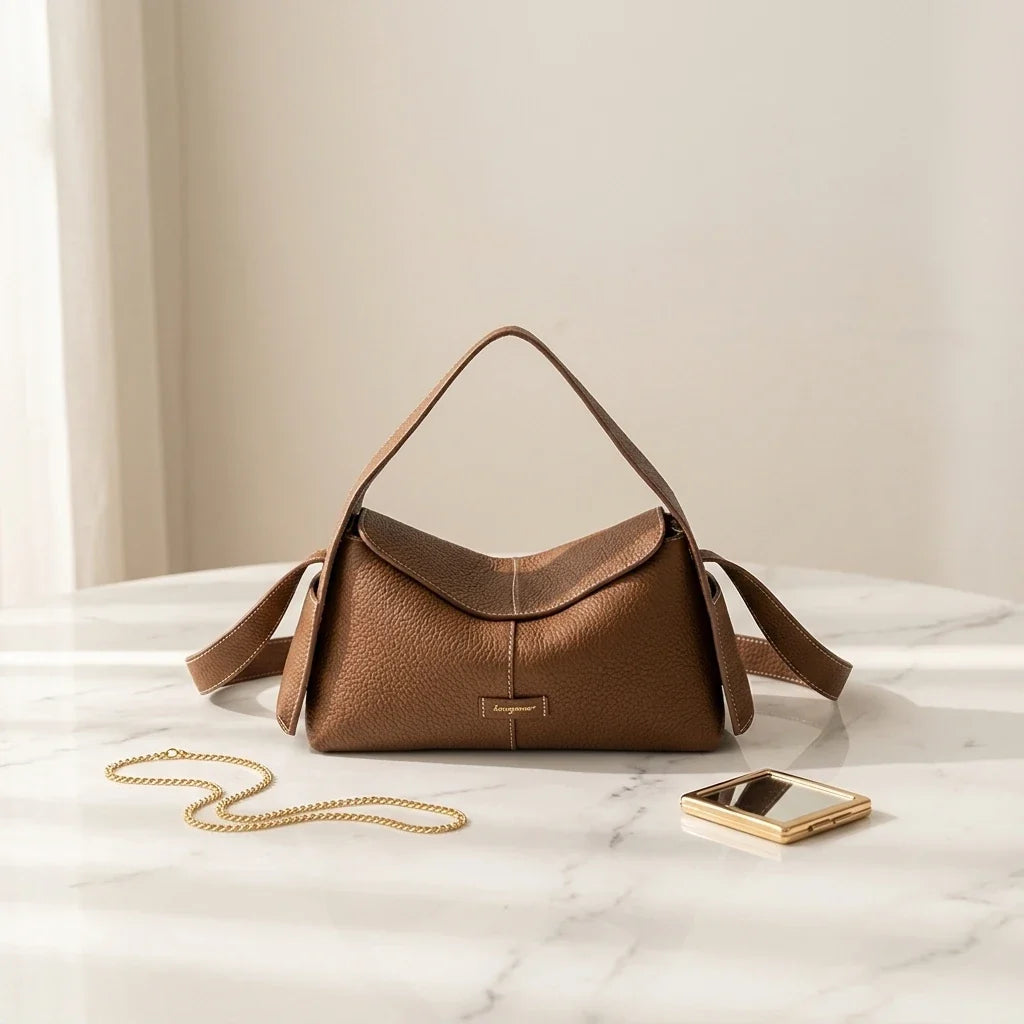 Sac Bandoulière Architectural Lorenza Cuir Souple