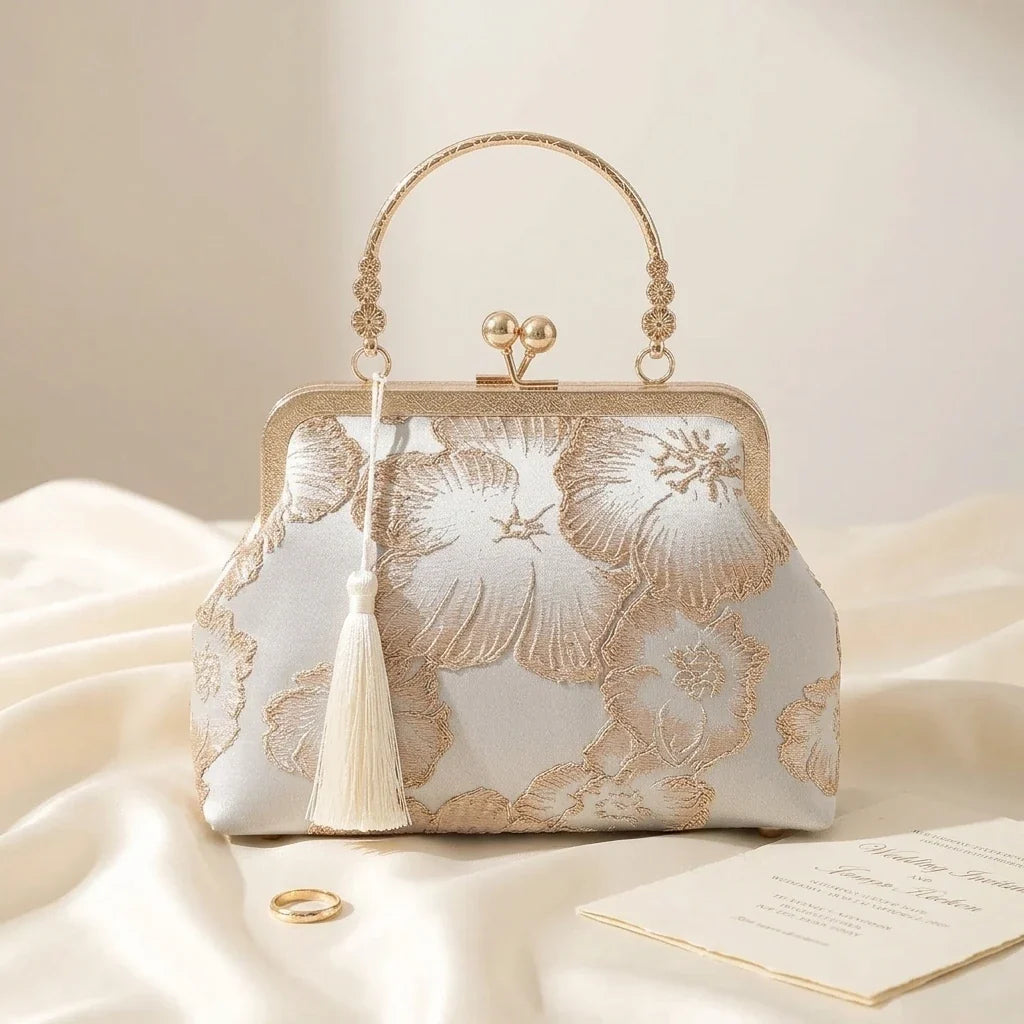Sac Bandoulière Agnese : Élégance Chinoise Brodé