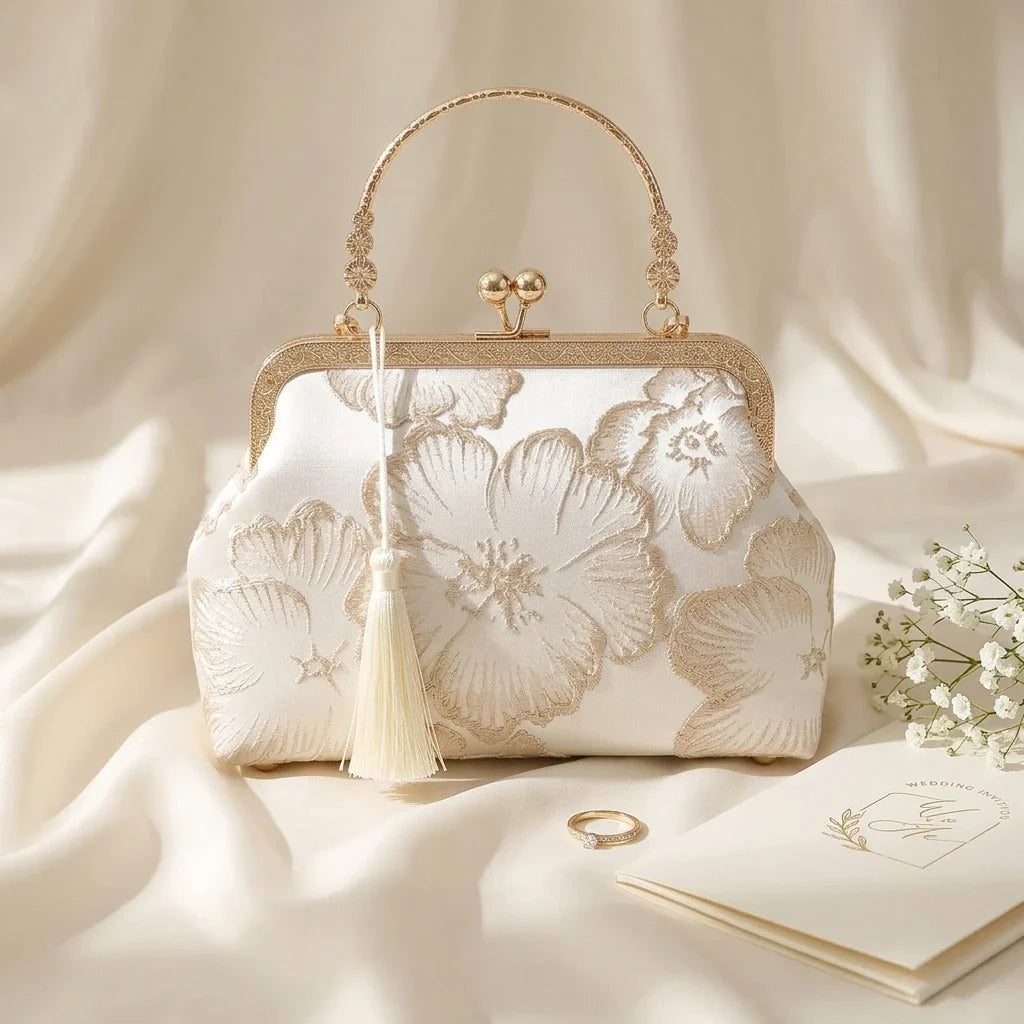 Sac Bandoulière Agnese : Élégance Chinoise Brodé