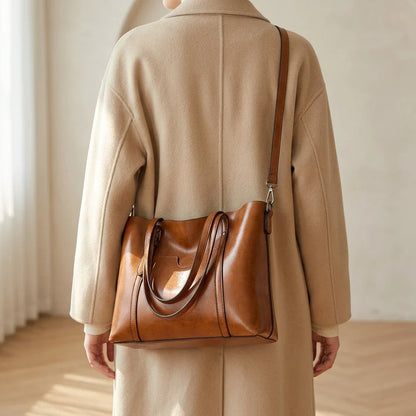 Annalisa : Sac Bandoulière Cuir Ciré Vintage Structuré