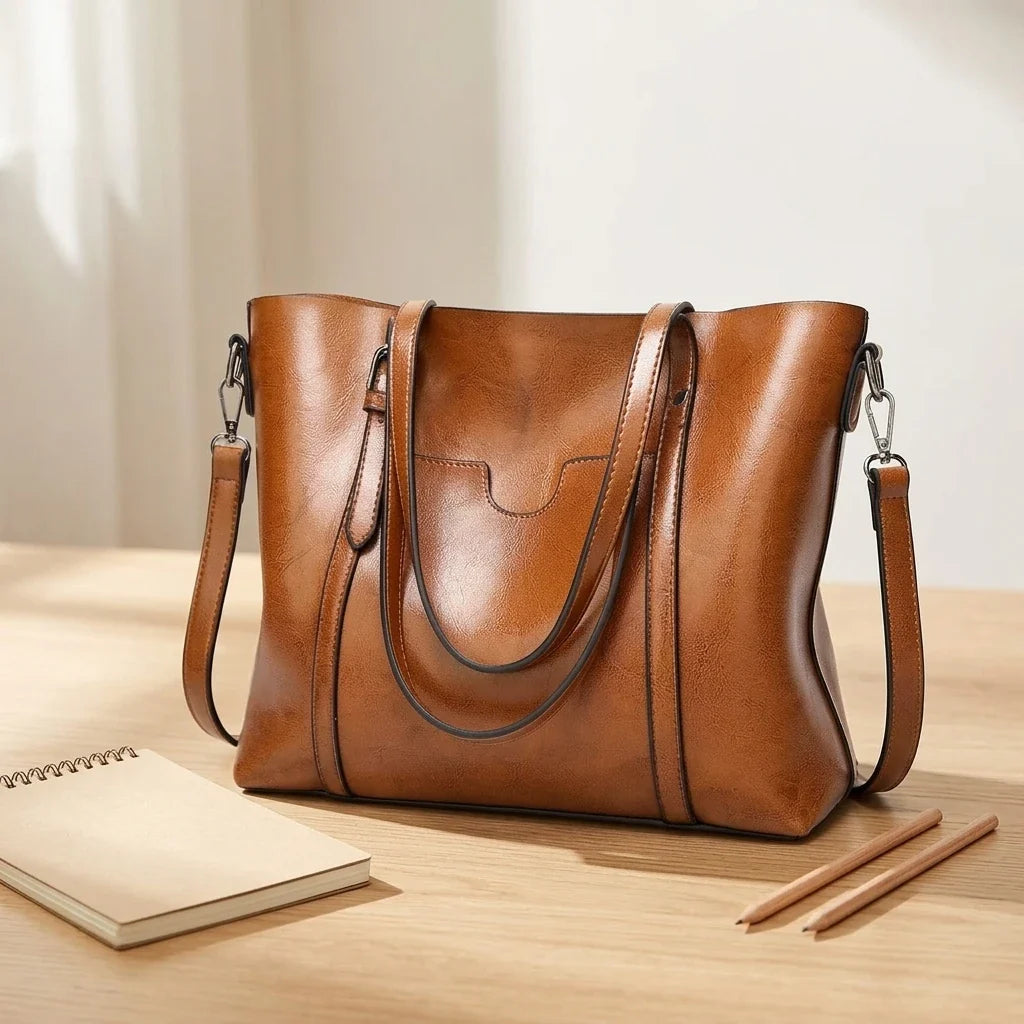 Annalisa : Sac Bandoulière Cuir Ciré Vintage Structuré
