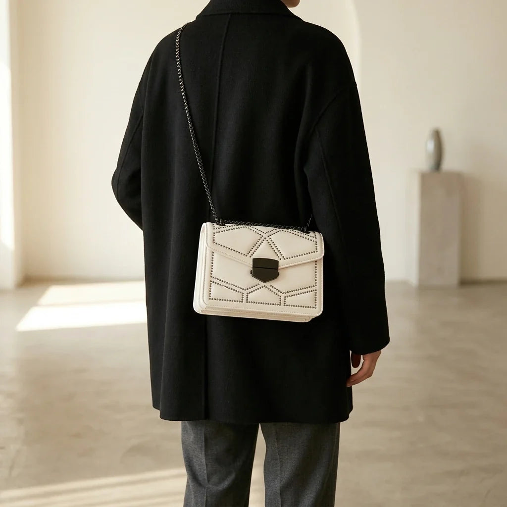 Sac Bandoulière Clouté Nina Vintage Chic
