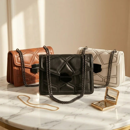 Sac Bandoulière Clouté Nina Vintage Chic