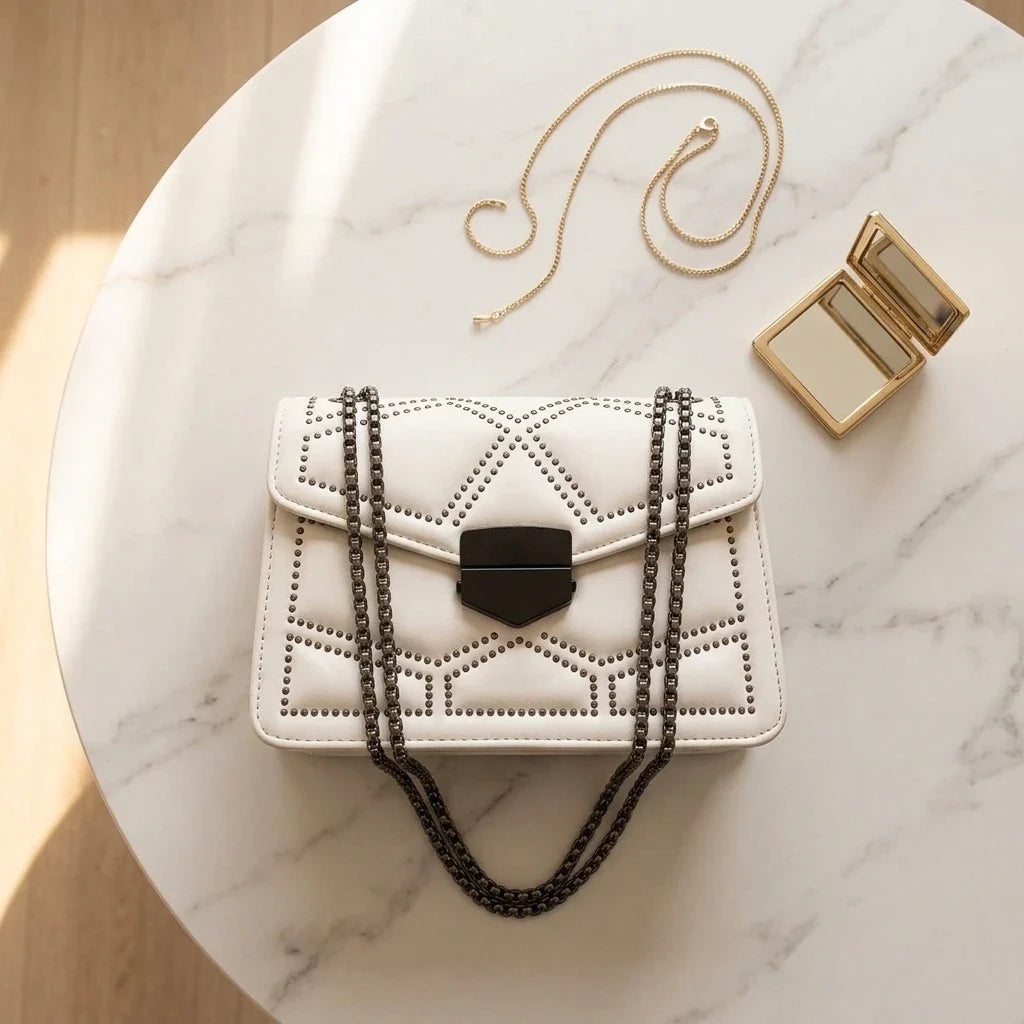 Sac Bandoulière Clouté Nina Vintage Chic