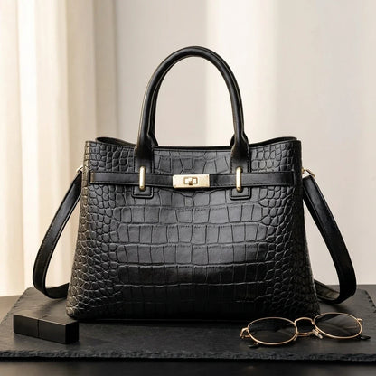 Sac bandoulière cuir crocodile Benedetta