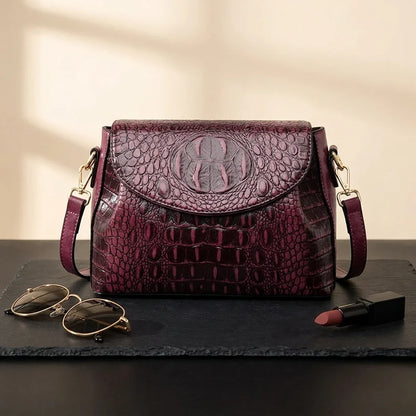 Sac Bandoulière Cuir Crocodile Marcella