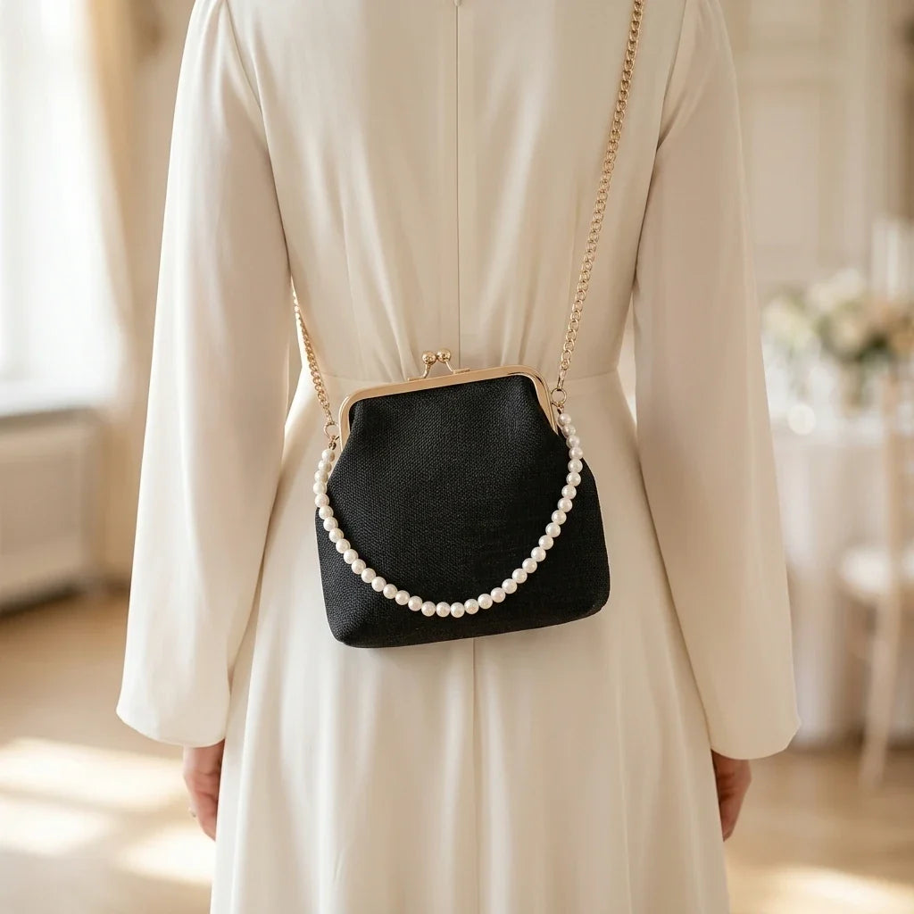 Sac Bandoulière Sveva Perles & Chaîne