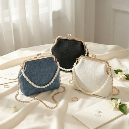 Sac Bandoulière Sveva Perles & Chaîne