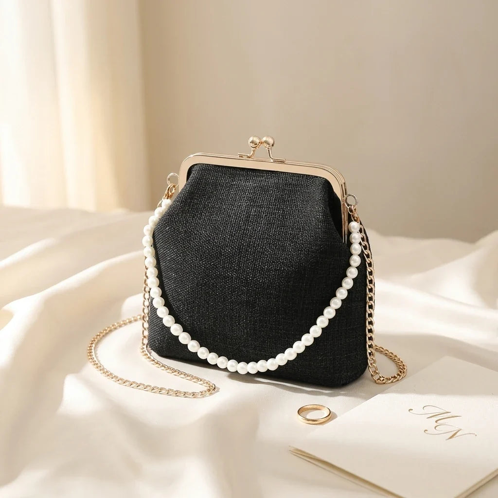 Sac Bandoulière Sveva Perles & Chaîne