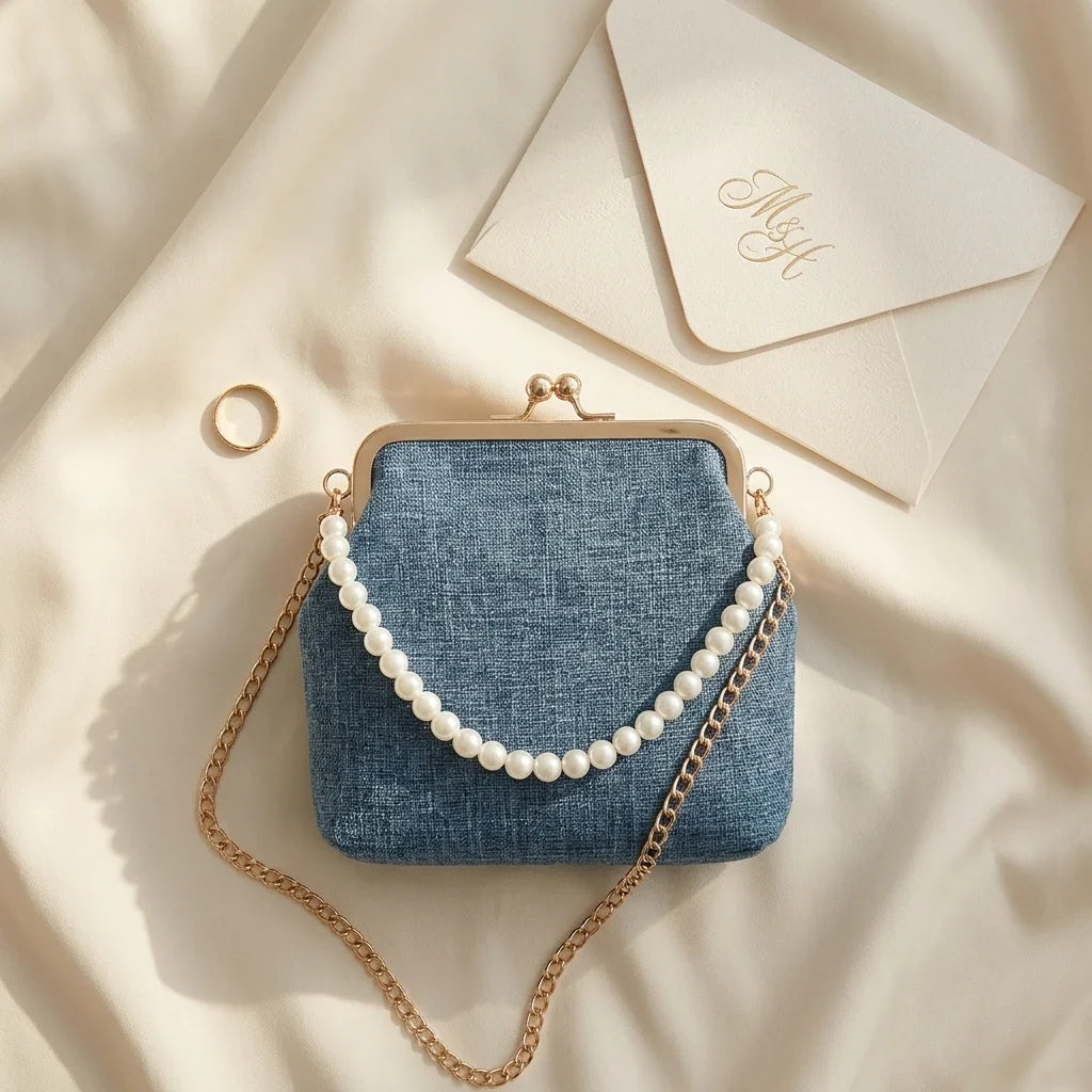 Sac Bandoulière Sveva Perles & Chaîne