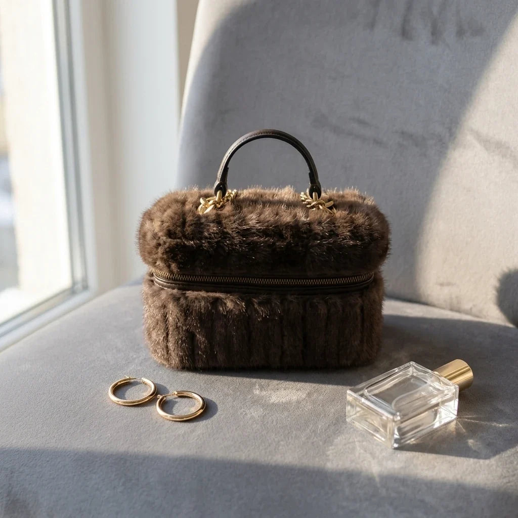 Ornella : Sac Bandoulière Mini Fausse Fourrure Hiver