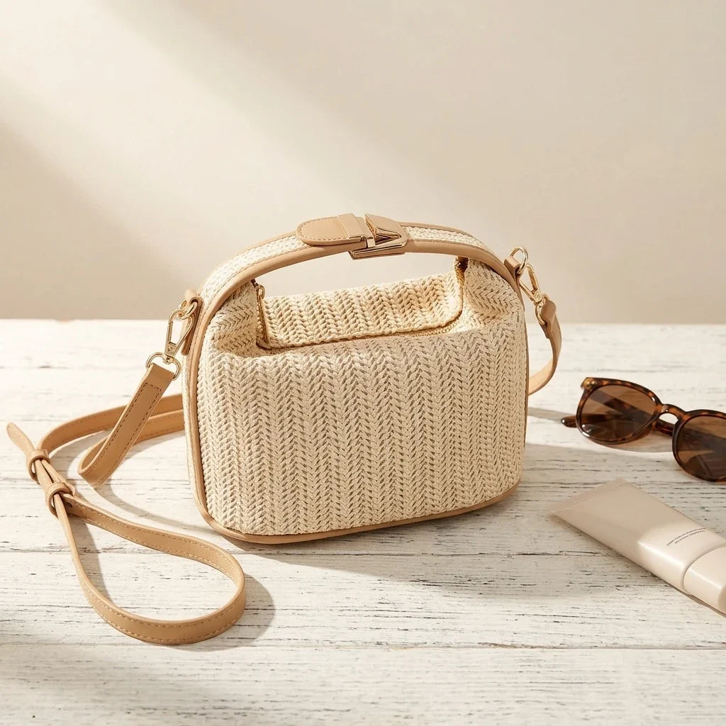 Sac Bandoulière Luvia Paille Bohème