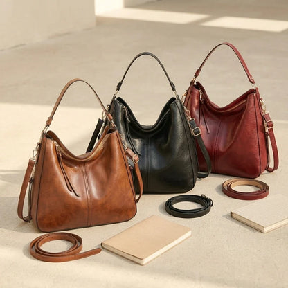 Sac Bandoulière Hobo Cuir Souple Ravella