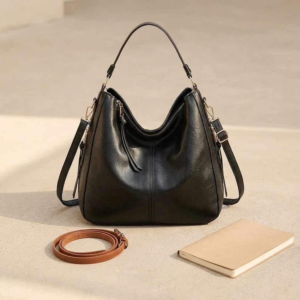 Sac Bandoulière Hobo Cuir Souple Ravella