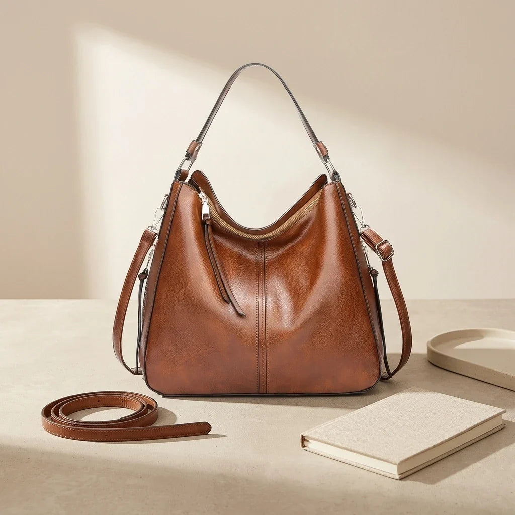 Sac Bandoulière Hobo Cuir Souple Ravella