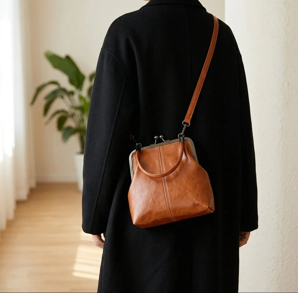 Sac bandoulière cuir vintage Arezza