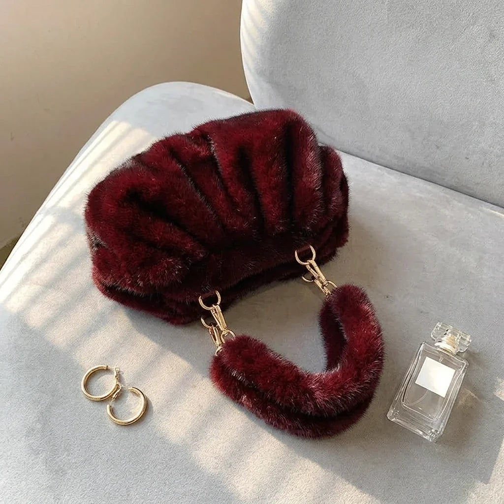 Sac Bandoulière Bianca : Douceur Fourrure Hivernale