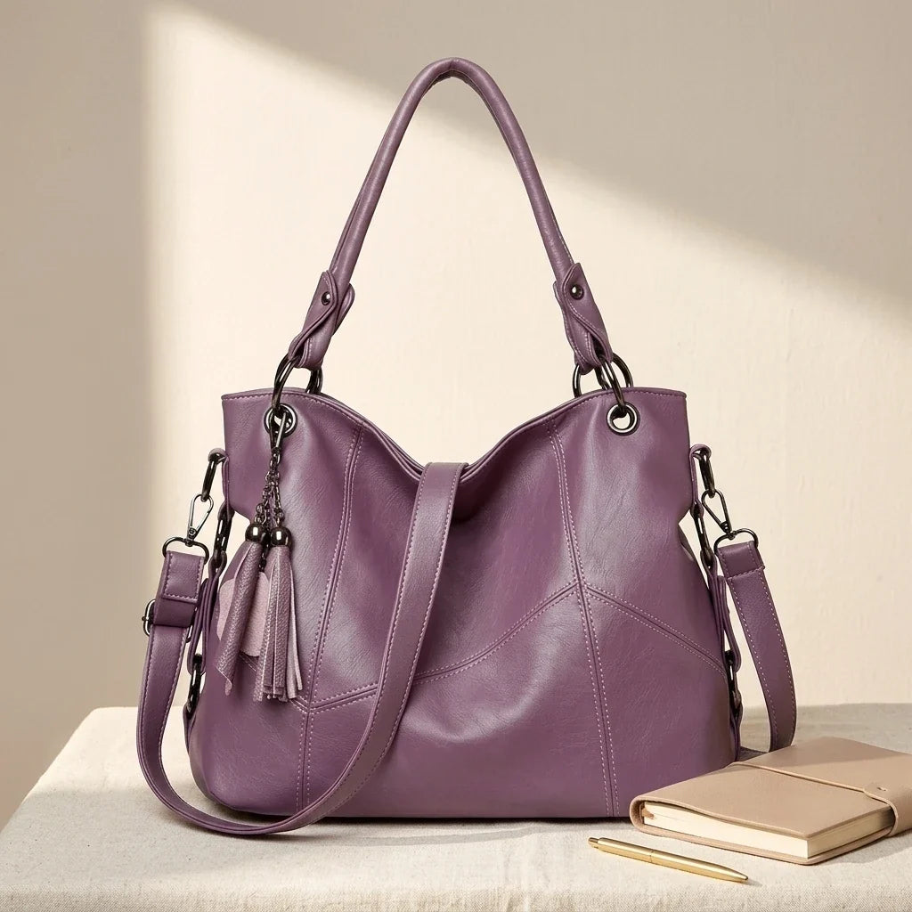 Sac Bandoulière Nerissa Cuir Souple Rétro Chic