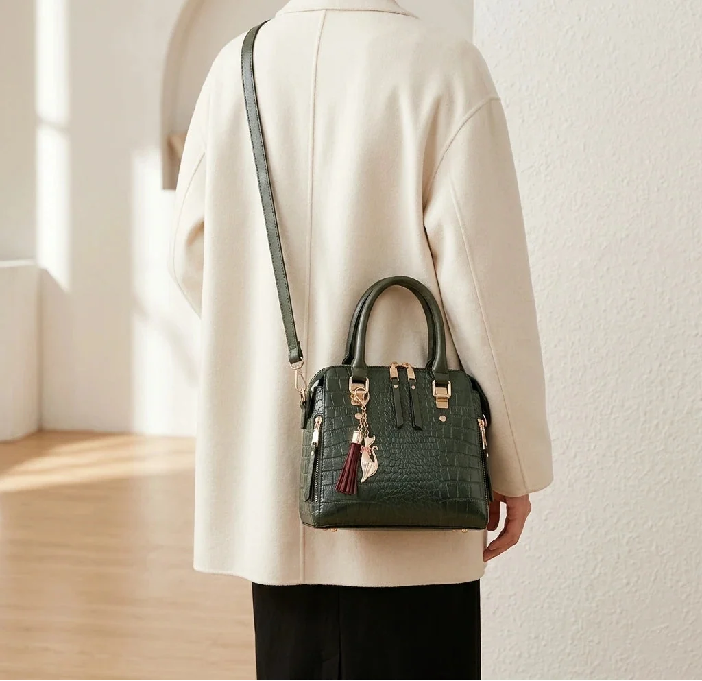 Sac Bandoulière Arianna Motif Crocodile