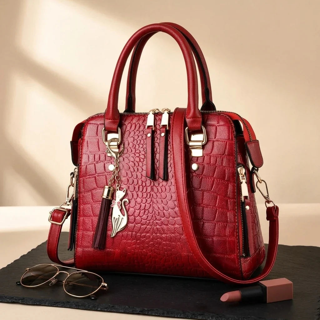 Sac Bandoulière Arianna Motif Crocodile